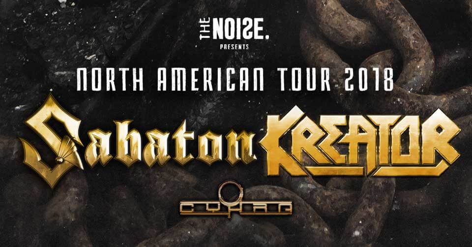 Sabaton-Kreator North Ametican Tour 2018